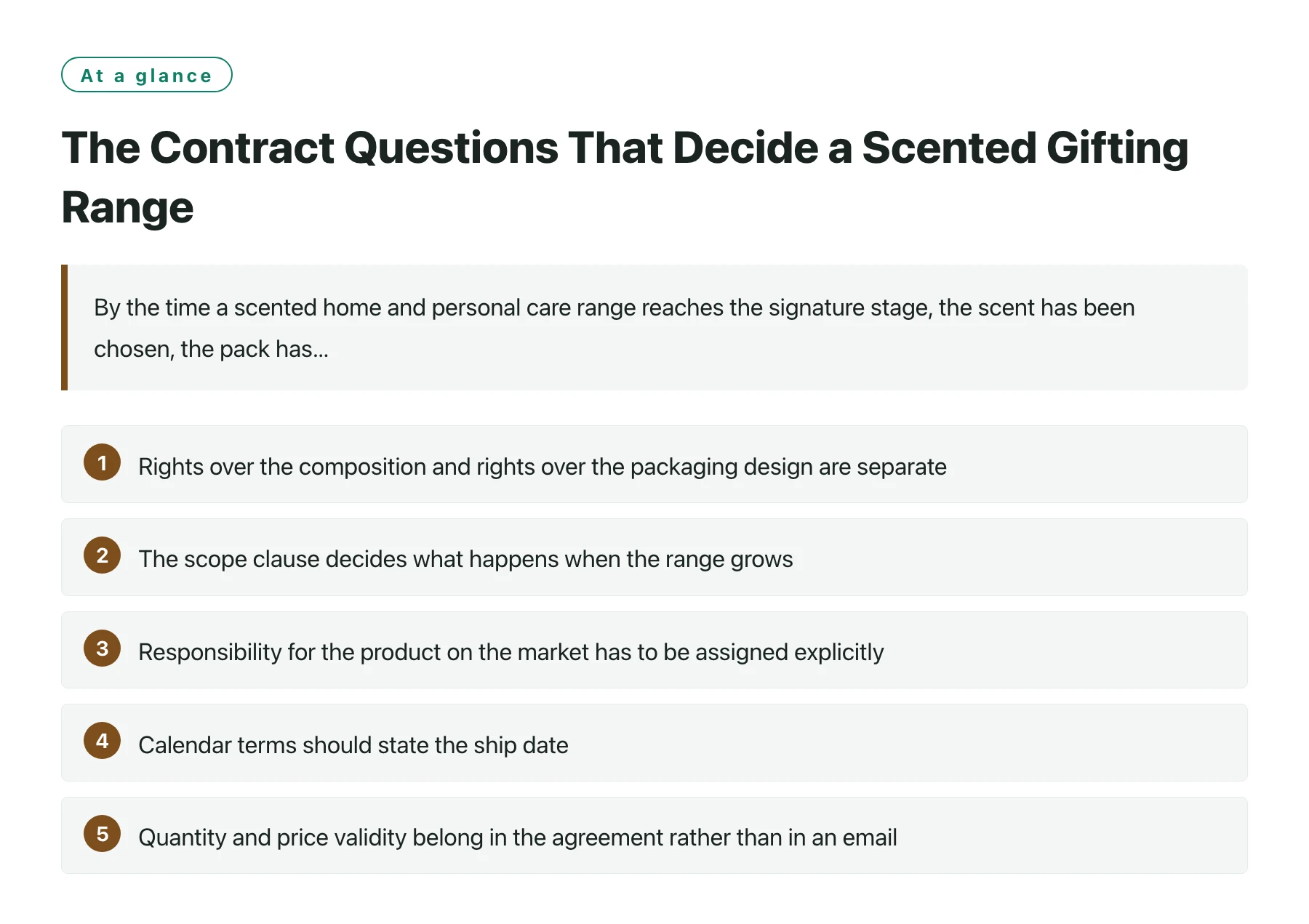 The Contract Questions That Decide a Scented Gifting Range——全文要点速览
